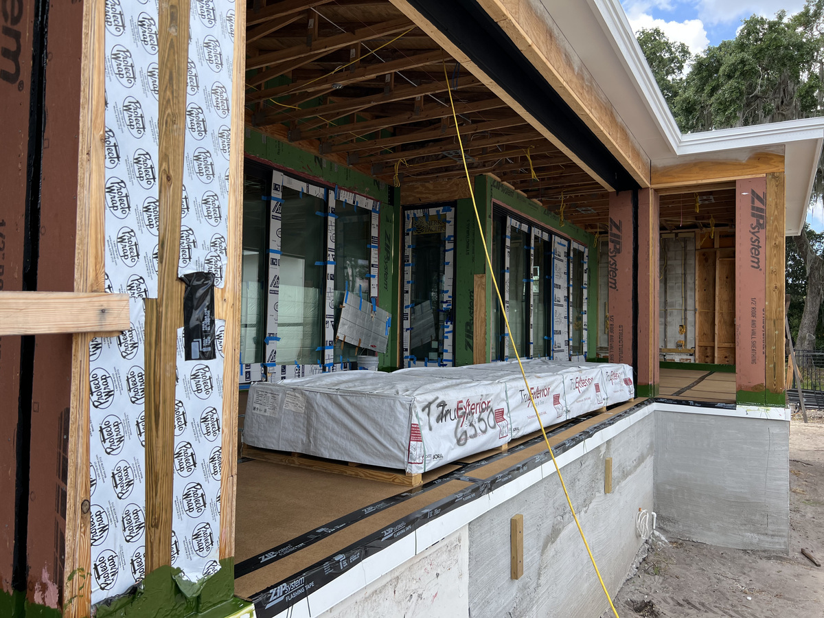 Building wrap and exterior trim at TNAR 2023