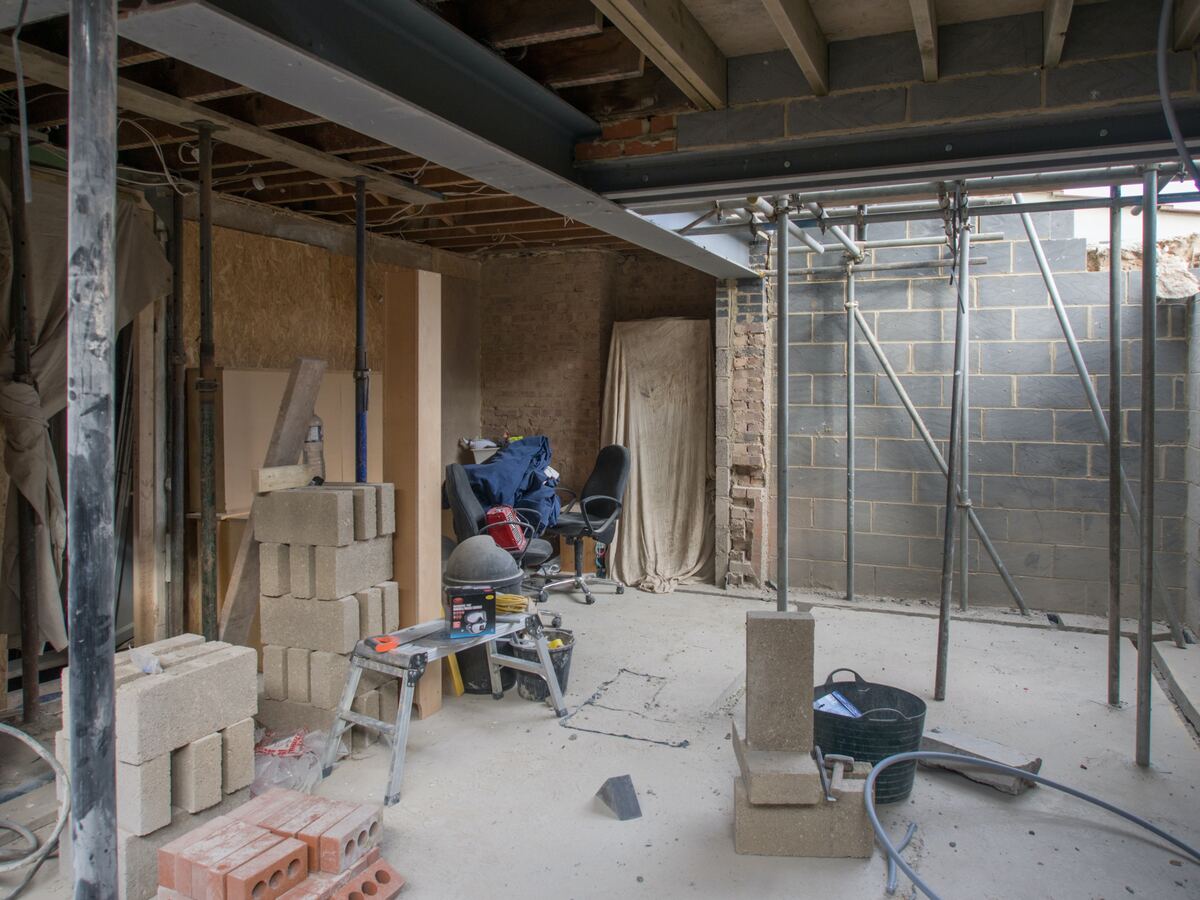 Interior of home being remodeled